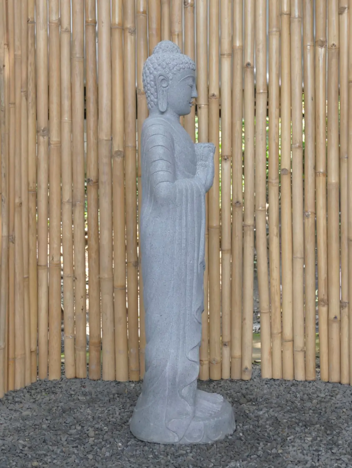  Product image 5 of the product “Standing Buddha with Lotus Flower, ca. 123 cm H ”